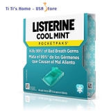 Listerine, Pocketpaks Breath Strips Cool Mint, miếng ngậm thơm miệng, vỉ 24 miếng ngậm