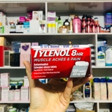 Tylenol, viên uống Tyleno 8 Hour Muscle Aches & Pains, giảm đau cơ và khớp 8 giờ với Acetaminophen, 650 mg