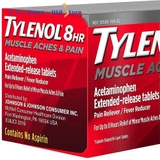 Tylenol, viên uống Tyleno 8 Hour Muscle Aches & Pains, giảm đau cơ và khớp 8 giờ với Acetaminophen, 650 mg