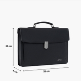 Cặp xách nam công sở da bò epsom CTS27 màu đen