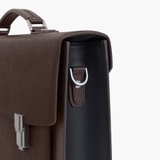 Cặp xách nam công sở da bò epsom CTS28 màu nâu