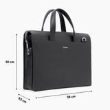 Cặp xách nam khóa số cao cấp da bò Taiga CTS21 Màu đen