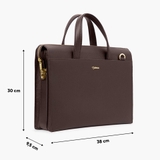 Cặp xách nam khóa số cao cấp da bò Taiga CTS22 Màu nâu