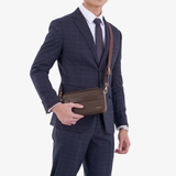 Clutch cầm tay đeo chéo da bò vân Togo cao cấp RB09