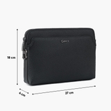 Clutch cầm tay da bò Taiga CK23 đen