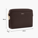 Clutch cầm tay da bò Taiga CK24 nâu