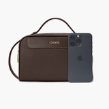 Clutch cầm tay da bò vân Togo khóa vân tay RB15