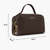 Clutch cầm tay da bò vân Togo khóa vân tay RB15