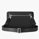 Clutch cầm tay đeo chéo da bò Taiga màu đen RB14