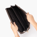 Clutch đựng tài liệu A4 da bò Taiga CL09 màu nâu