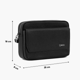 Túi clutch xách tay đeo chéo da bò Mill TC09 đen
