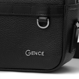 Túi đeo chéo nam Gence da bò mill TS09 size 22 màu đen