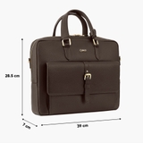 Túi xách công sở nam da Mill cao cấp GCE30 nâu