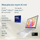 Laptop Asus Zenbook 14 OLED UX3405MA-PP152W (Intel Core Ultra 7 155H | 32GB | 1TB | Intel® Arc™ Graphics | 14 inch 3K OLED 120Hz | Win 11 | Xanh)