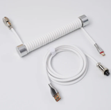 Cáp xoắn bàn phím cơ cao cấp GravaStar Coiled Aviator USB Cable - White (GS A7_AC_WHT)