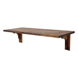 Bộ kệ gỗ thông treo tường chân Vintage màu rustic 25x100cm