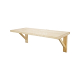 Bộ kệ gỗ thông treo tường chân Simple màu natural 25x60cm