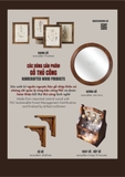Khung gương gỗ cổ điển 20x30 phủ bì viền xéo 3cm