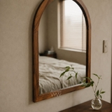 Khung gương .vòm cong gỗ thông viền trơn 3cm 45x60 phủ bì