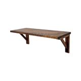 Bộ kệ gỗ thông treo tường chân Simple màu rustic 25x60cm
