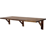 Bộ kệ gỗ thông treo tường chân Simple màu rustic 25x120cm