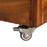 Kệ xe đẩy gỗ thông 2 tầng 35x50x55cm có bánh xe