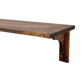 Bộ kệ gỗ thông treo tường chân Vintage màu rustic 25x80cm