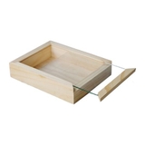 Hộp gỗ nắp trượt kiếng 10x15cm màu natural