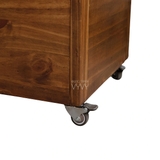 Kệ xe đẩy gỗ thông 3 tầng 35x50x88cm có bánh xe