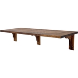 Bộ kệ gỗ thông treo tường chân Vintage màu rustic 25x120cm