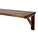 Bộ kệ gỗ thông treo tường chân Simple màu rustic 25x100cm