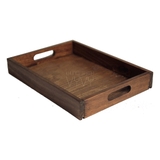 Khay gỗ thông rustic 25x35x5 có tay cầm