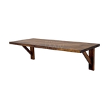 Bộ kệ gỗ thông treo tường chân Simple màu rustic 25x80cm