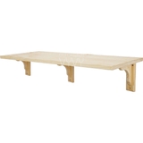 Bộ kệ gỗ thông treo tường chân Vintage màu Natural 25x120cm