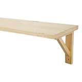 Bộ kệ gỗ thông treo tường chân Simple màu natural 25x80cm