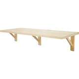 Bộ kệ gỗ thông treo tường chân Simple màu natural 25x120cm
