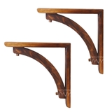 Cặp chân kệ Country 25cm màu rustic