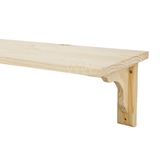 Bộ kệ gỗ thông treo tường chân Vintage màu Natural 25x120cm
