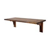 Bộ kệ gỗ thông treo tường chân Vintage màu rustic 25x80cm