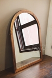 Khung gương vòm cong gỗ thông viền trơn 3cm rustic 45x60 phủ bì