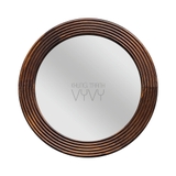 Khung gương tròn gỗ thông Vintage 4.5cm đường kính 40cm