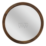 Khung gương tròn gỗ thông Vintage 4.5cm đường kính 80cm/100cm