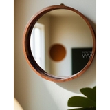 Khung gương .tròn gỗ thông Rustic 2x5cm đường kính 80/100cm