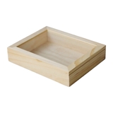 Hộp gỗ nắp trượt kiếng 10x15cm màu natural