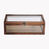 Hộp gỗ tần bì trong suốt kiếng 16x30x10cm