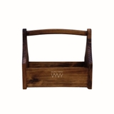 Khay gỗ thông có quai xách thấp 14x28x24cm