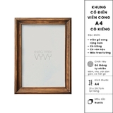 Khung gỗ cổ điển viền cong A4 (210x297mm)
