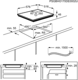 BẾP TỪ 4 VÙNG NẤU AEG IKB6431AXB, VÙNG NẤU CẢM ỨNG, KHUNG THÉP KHÔNG GỈ