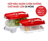 Bộ hộp bảo quản chân không chữ nhật nhỏ STATUS, 5 MÓN