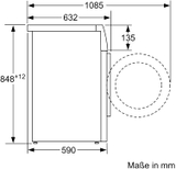 Máy Giặt Bosch WAV28E42 Series 8, 1400 vòng/phút, 9 kg